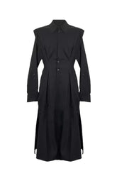 Gothic Asymmetric Hem Shirt Coat