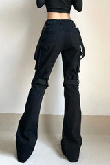 Black Tactical Belt Cargo Pant