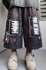 Vintage Loose Wide Leg Denim Shorts