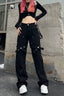 Black Utility Belt Cargo Pant