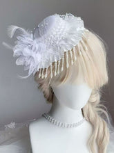 Gothic Mesh Feather Small Hat