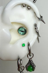 Snake Eye Green Abyss Punk Earrings