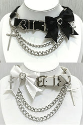 Subculture Bow Cross Pendant Necklace