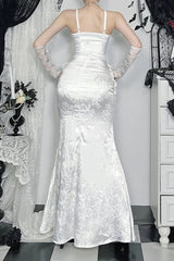 Pastel Goth White Mermaid Skirt