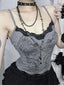 Gothic Butterfly Lace Crop Corset