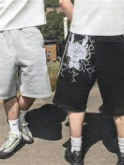 Vintage Y2K Dragon Embroidery Sporty Shorts