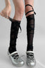 Punk Gothic Tie Strappy Cotton Calf Socks