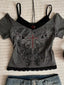 Y2K Gothic Print Camisole T-Shirt