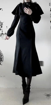 Black Bodycon Lace Midi Dress