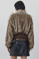 Double Faced Plush Patchwork Coat