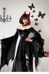Gothic Vampire Bride Halloween Cosplay Dress