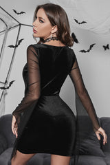Gothic Bell Sleeve Velvet Dress