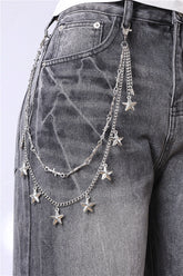 Metal Star Spike Waist Chain