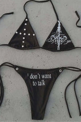 Subculture Trendy Tie Detail Swimwear