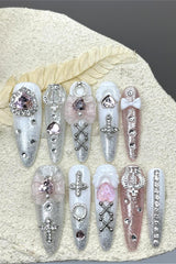Y2K Princess Full Rhinestone Press On Nails
