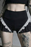 Lace Trim Layered Ruffle Shorts