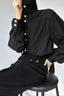 Gothic Mandarin Collar Long Sleeve Blouse