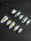 Y2K Holographic Punk Almond Press On Nails