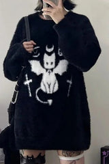Harajuku Gothic Grunge Oversized Knitted Sweater