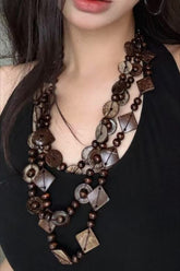 Vintage Layered Star Beaded Necklace