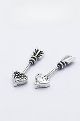 Cupid Arrow Hollow Heart Earrings