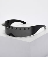 Dark Cyber Punk Spike Decor Glasses