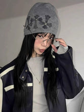 Versatile Punk Dark Solid Knit Hat