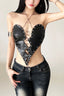 Dark Gothic Heart Lace-up Bustier Corset
