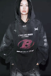 Tie-Dye Print Pullover Hoodie