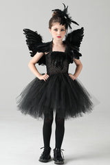 Black Swan Dress Kid Halloween Costume