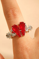 Dark Gothic Cross Coffin Ring