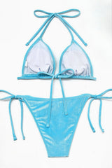 Punk Velvet Rhinestone Skull Swimwear