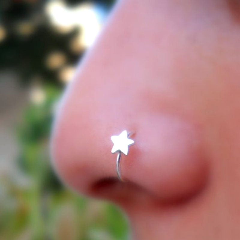 Star Flower U-Shape Nose Studs