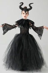 Maleficent Style Kid Halloween Costume