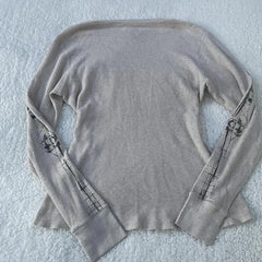 Y2K Gothic Skeleton Graphic Knit Top