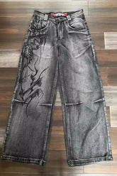 Dark Punk Fashion Loose Fit Pants