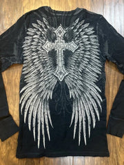 Retro Water Washed Oversized Long Sleeve Knit Top