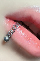 Punk Ball Cone Chain Lip Stud