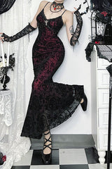 Halloween Gothic Velvet Cami Dress