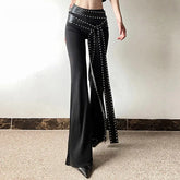 Studded Belt Gothic Punk Pants