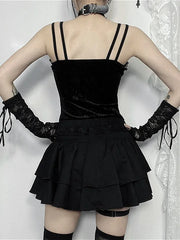 Y2K Grunge High Waist Pleated Skirt