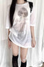 Vintage Angel Print Loose Sunscreen T-shirt