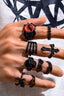 Gothic Hip Hop Stackable Multi Ring