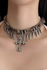 Retro Multi-Layer Spiked Star Stacking Necklace