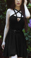 Cross Thin Straps Swing Mini Dress