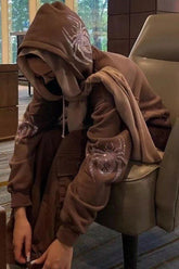 Y2K Graphic Zip Up Hoodie