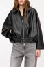 Belted Faux Leather Bomber Jackets