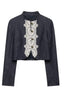 Lace Panel Cropped Jackets