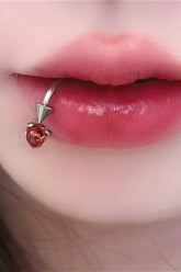 Ruby Spike Lip Ring