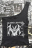 Gothic Bat Print One Shoulder Cami